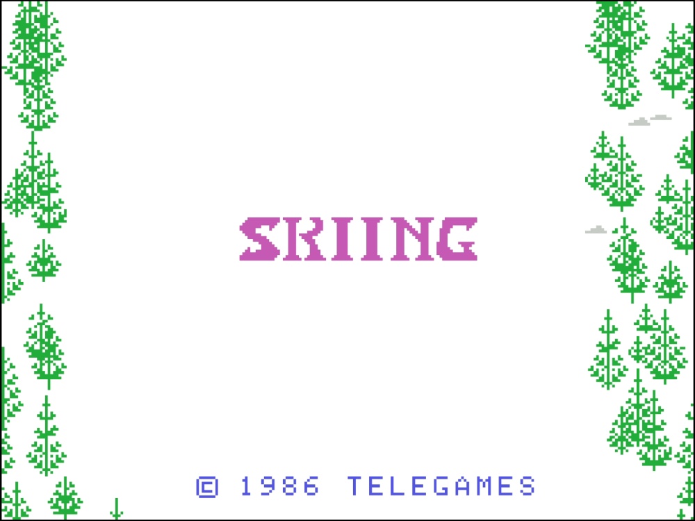Title Screen of Skiing for Colecovision